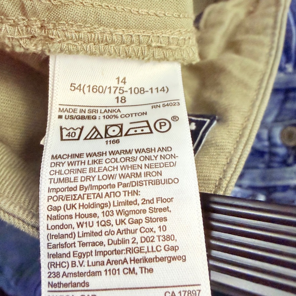 GAP Women 14 Loose Khaki Cotton Pants Mesculen Green Wide Leg Casual Office - Picture 8 of 9
